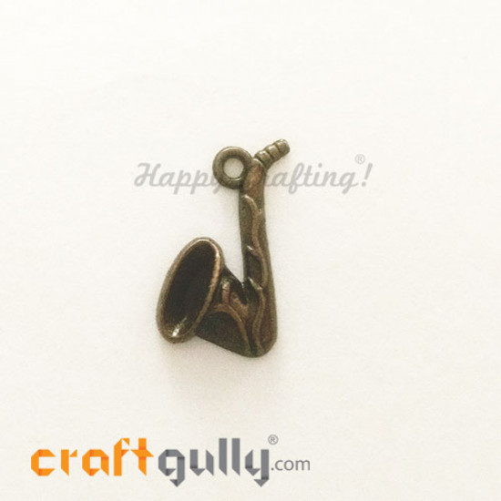Charms / Elements 22mm Metal - Music Saxophone - Bronze - Pack of 1 Charms / Elements 22mm Metal - Music Saxophone - Bronze - Pack of 1