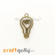 Charms / Elements 31.5mm Metal - Light Bulb - Bronze - Pack of 1 Charms / Elements 31.5mm Metal - Light Bulb - Bronze - Pack of 1