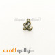 Charms / Elements 15mm Metal - Swans #1 - Bronze - Pack of 2