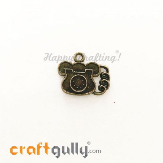 Charms / Elements 18mm Metal - Telephone - Bronze - Pack of 1 Charms / Elements 18mm Metal - Telephone - Bronze - Pack of 1