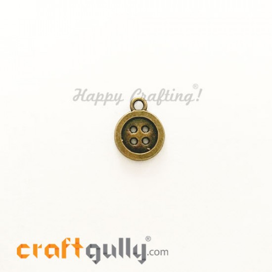 Charms / Elements 16mm Metal - Sewing Buttons - Bronze - Pack of 1 Charms / Elements 16mm Metal - Sewing Buttons - Bronze - Pack of 1