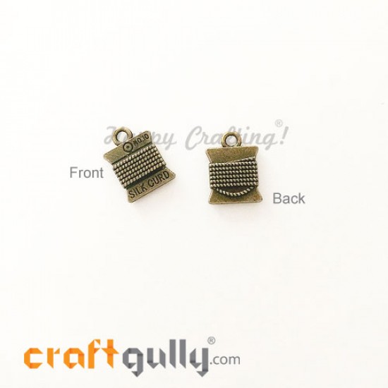 Charms / Elements 15mm Metal - Sewing Thread - Bronze - Pack of 1 Charms / Elements 15mm Metal - Sewing Thread - Bronze - Pack of 1