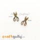 Charms / Elements 19mm Metal - Sewing Scissors - Bronze - Pack of 2 Charms / Elements 19mm Metal - Sewing Scissors - Bronze - Pack of 2