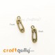 Charms / Elements 19mm Metal - Sewing Safety Pins - Bronze - Pack of 2 Charms / Elements 19mm Metal - Sewing Safety Pins - Bronze - Pack of 2