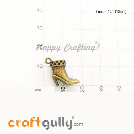 Charms / Elements 15mm Metal - Shoes #1 - Bronze - Pack of 1 Charms / Elements 15mm Metal - Shoes #1 - Bronze - Pack of 1