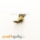 Charms / Elements 15mm Metal - Shoes #1 - Bronze - Pack of 1 Charms / Elements 15mm Metal - Shoes #1 - Bronze - Pack of 1
