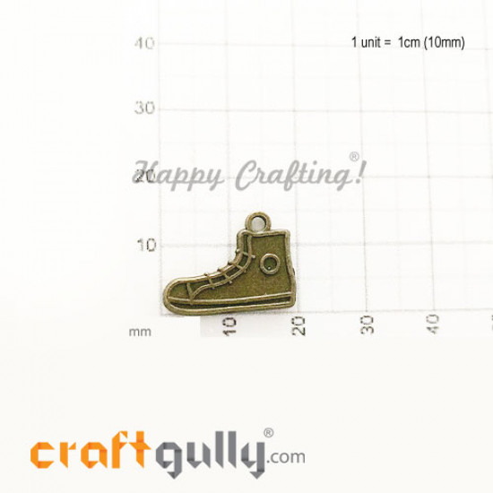 Charms / Elements 19.5mm Metal - Shoes #4 - Bronze - Pack of 1 Charms / Elements 19.5mm Metal - Shoes #4 - Bronze - Pack of 1