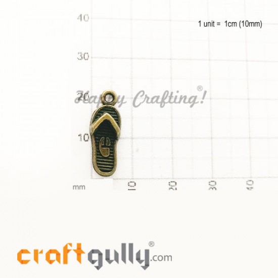 Charms / Elements 21mm Metal - Shoes #5 - Bronze - Pack of 1 Charms / Elements 21mm Metal - Shoes #5 - Bronze - Pack of 1