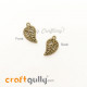 Charms / Elements 17.5mm Metal - Leaf #1 - Bronze - Pack of 2