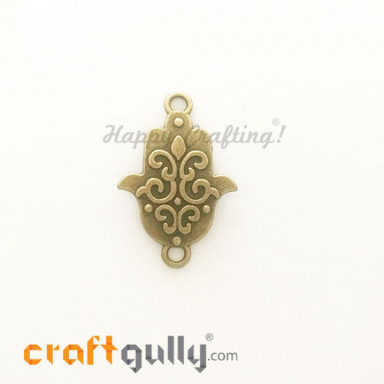 Charms / Elements 33.5mm Metal - Symbol Hamsa - Bronze - Pack of 1 Charms / Elements 33.5mm Metal - Symbol Hamsa - Bronze - Pack of 1