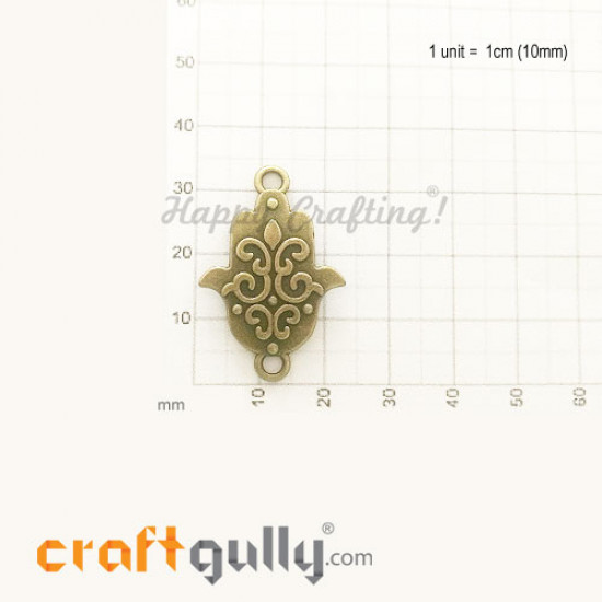 Charms / Elements 33.5mm Metal - Symbol Hamsa - Bronze - Pack of 1 Charms / Elements 33.5mm Metal - Symbol Hamsa - Bronze - Pack of 1