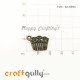 Charms / Elements 13mm Metal - Accessory Comb - Bronze - Pack of 1 Charms / Elements 13mm Metal - Accessory Comb - Bronze - Pack of 1