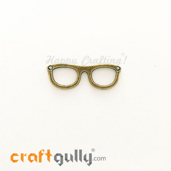 Charms / Elements 29mm Metal - Accessory Spectacles - Bronze - Pack of 1