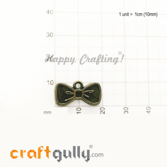 Charms / Elements 20mm Metal - Accessory Bow #1 - Bronze - Pack of 1 Charms / Elements 20mm Metal - Accessory Bow #1 - Bronze - Pack of 1