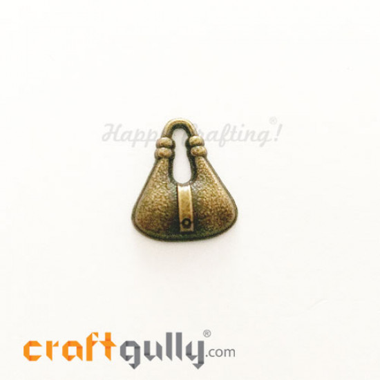 Charms / Elements 18mm Metal - Accessory Purse - Bronze - Pack of 1 Charms / Elements 18mm Metal - Accessory Purse - Bronze - Pack of 1