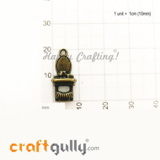 Charms / Elements 20.5mm Metal - Accessory Dresser - Bronze - Pack of 1 Charms / Elements 20.5mm Metal - Accessory Dresser - Bronze - Pack of 1