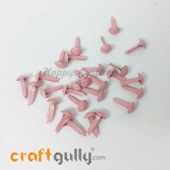 Brads 5mm Round - Salmon Pink - 25 Brads