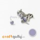 Brads 7mm Round - Enamel Lilac - 10 Brads