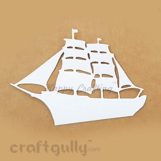 Die-Cut Shapes #5 - Ship – White - Pack of 2