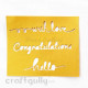 Die-Cut Sentiments #1 - Metallic Golden - Pack of 3