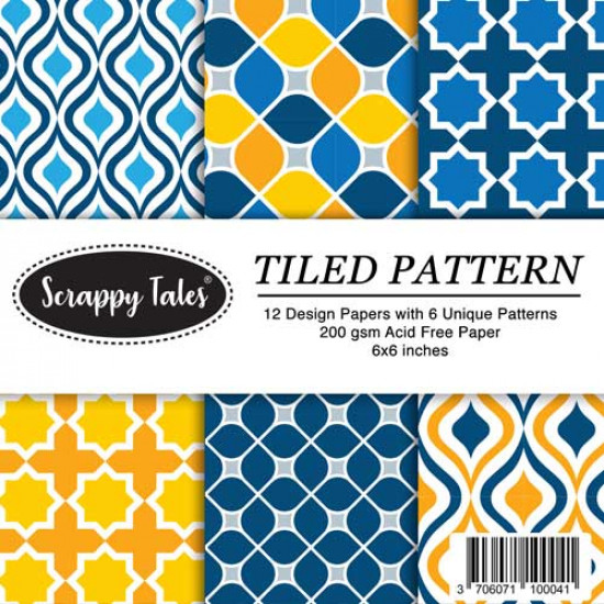 Pattern Papers 6x6 - Tiled Pattern - Pack of 12