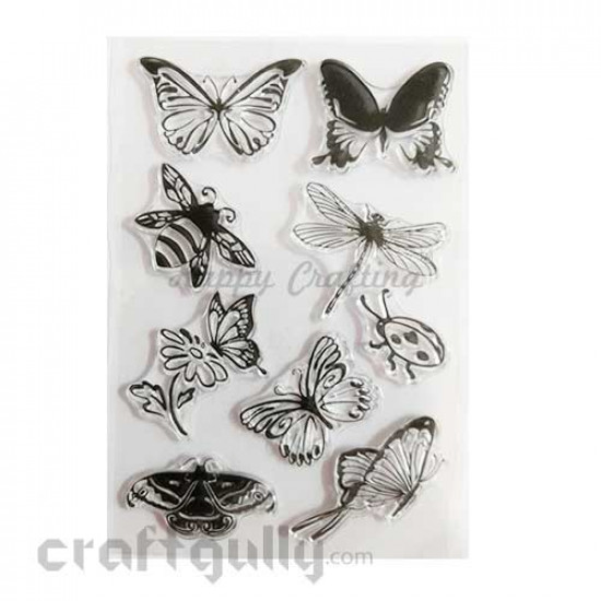 Clear Stamps #4 - 4x6 Inch - Butterflies And More 