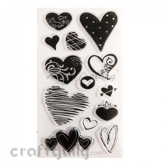 Clear Stamps #8 - 7x8 Inch - Hearts