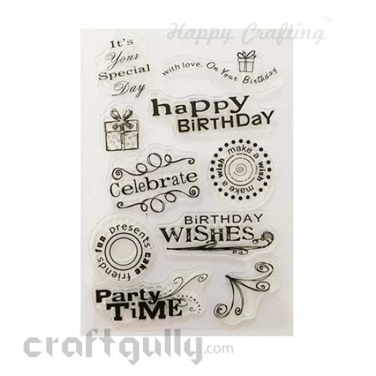 Clear Stamps #9 - 4x6 Inch - Sentiments Birthday
