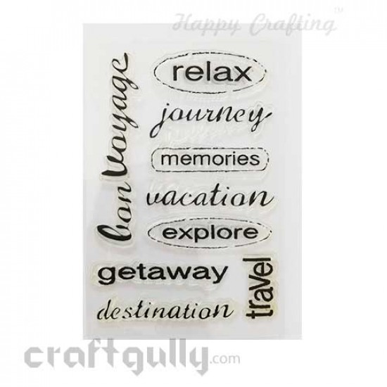 Clear Stamps #13 - 4x6 Inch - Sentiments Travel