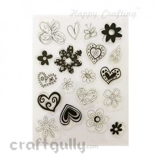 Clear Stamps #21 - 6x8 Inch - Hearts