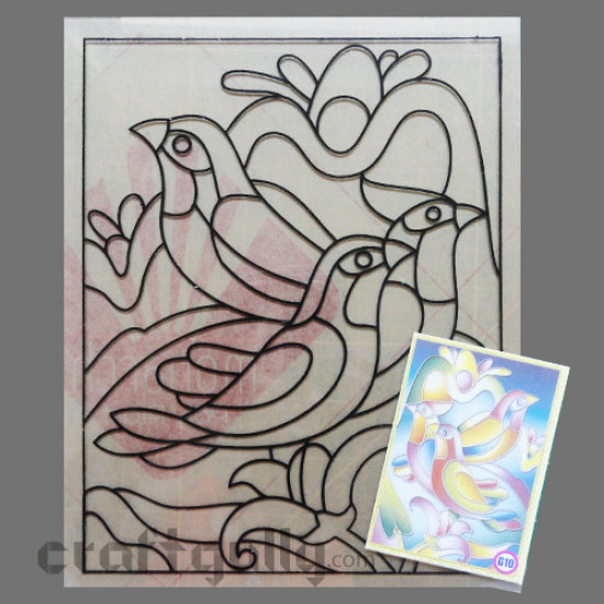 Ready-To-Glass-Paint Stencil - Birds