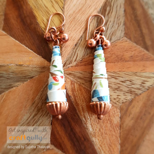Neon Paper Bead Earrings | Fun Family Crafts