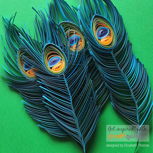 DIY Quilled Peacock Feathers